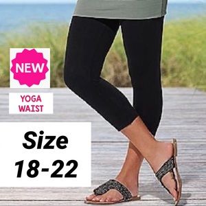 NEW Womens Black Capri Leggings XPlus 18-22 (TC2)